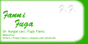 fanni fuga business card